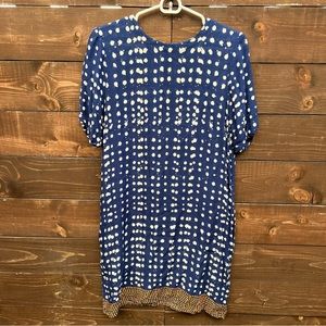 RODEBJER Blue Polka Dot Dress Size Small